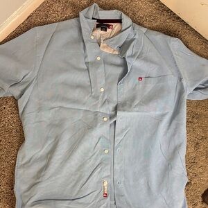 Quiksilver Sky Blue Casual Button-Down Shirt